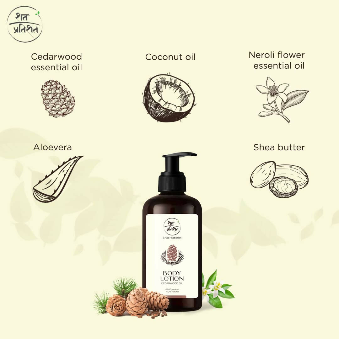 Shat Pratishat Moisturizing Body Lotion - Cedarwood Oil | Grocsy