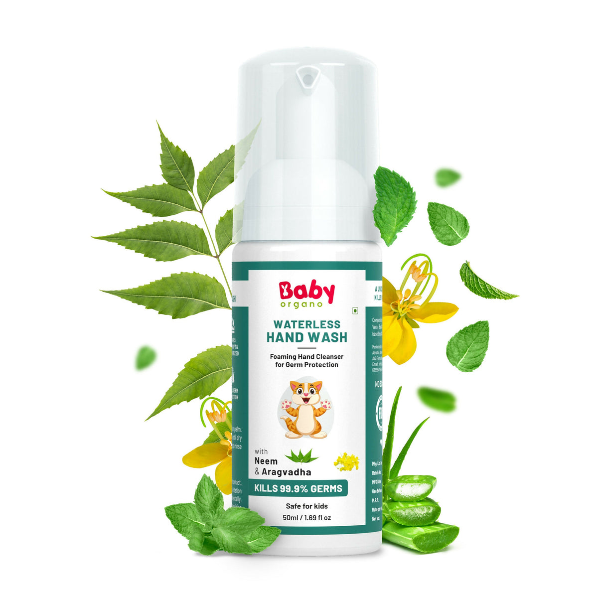 Babyorgano Non Alcoholic Foam Based Waterless Hand Wash for Kids | Grocsy