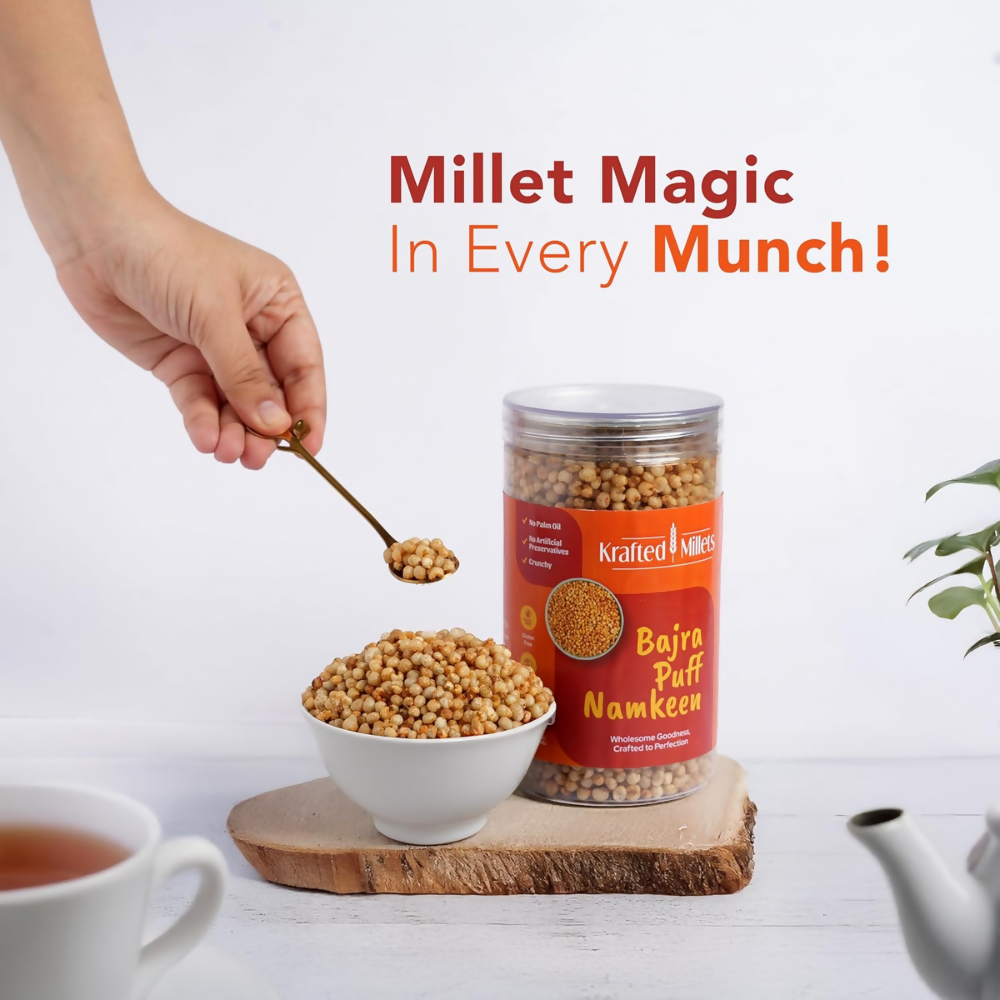 Krafted Millets Bajra Puff Namkeen | Grocsy