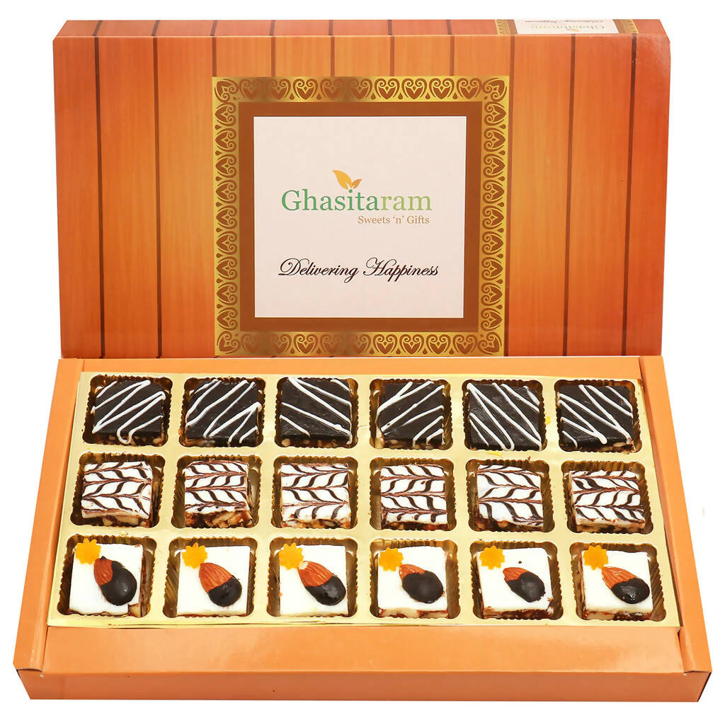 Ghasitaram Assorted Chocolate Dryfruit Delight Sweets | Grocsy