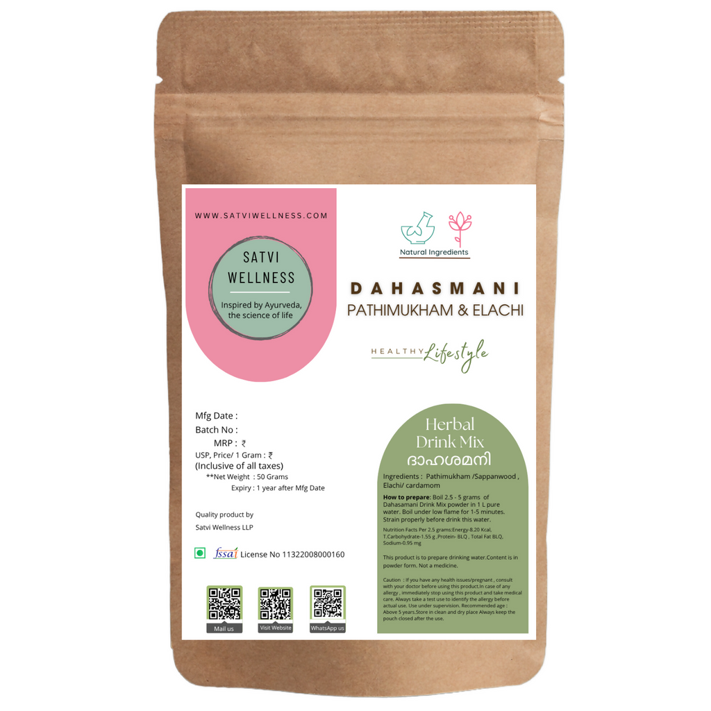 Satvi Wellness Kerala Pathimugam with Cardamom Herbal Drinking Water Mix | Grocsy