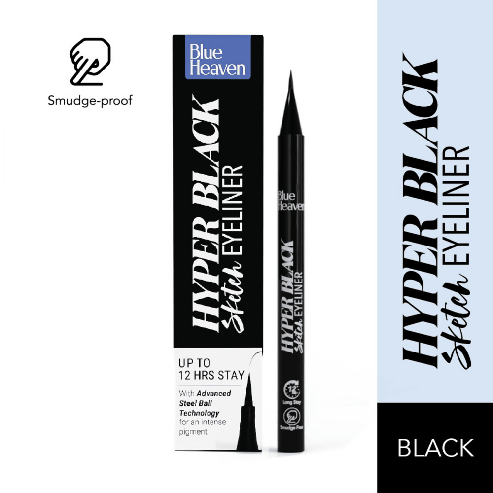 Blue Heaven Hyper Black Sketch Eyeliner Pen | Grocsy