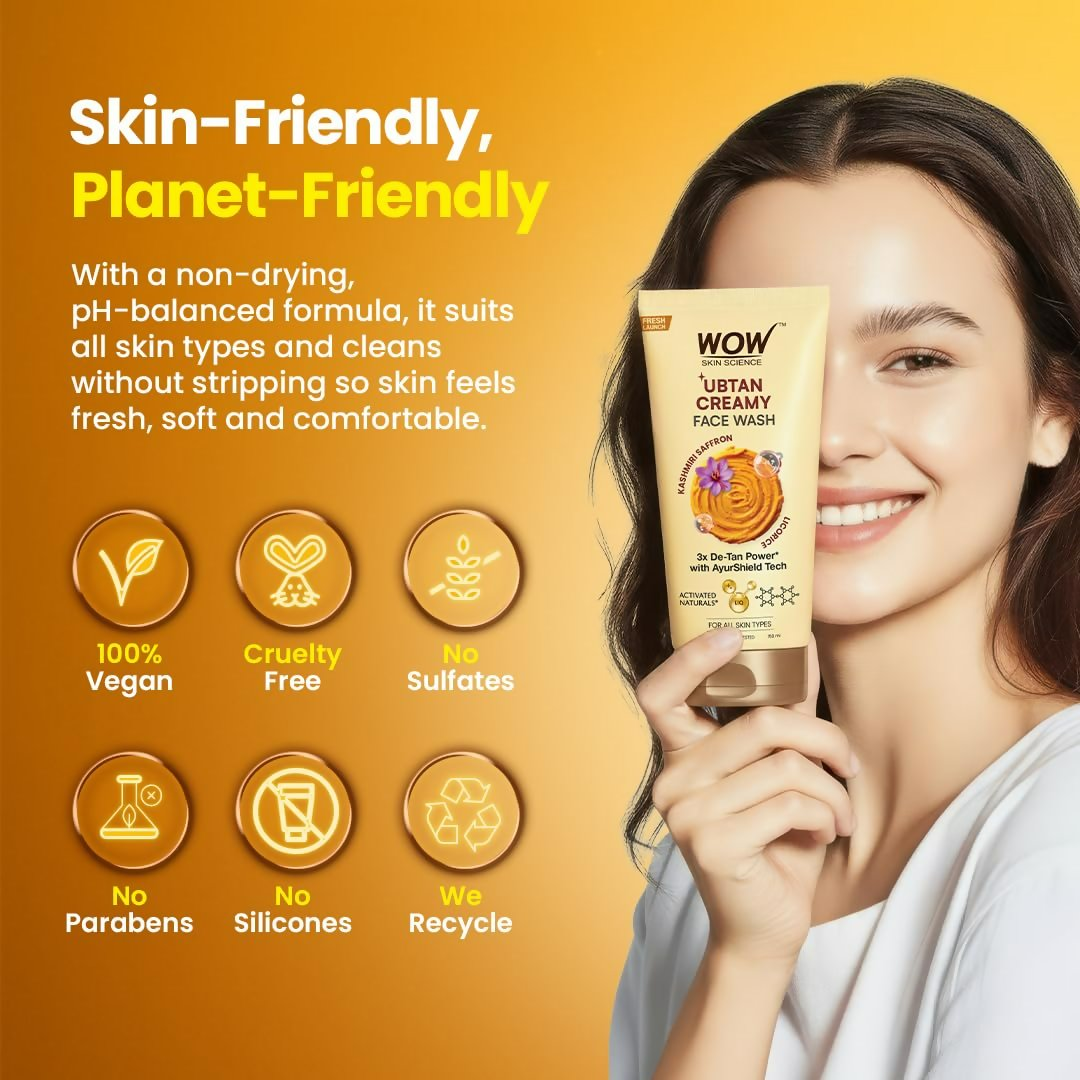 WOW Skin Science Ubtan Creamy Face Wash | Grocsy