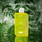 FreshLuxe Herbal Harmony Shampoo Anti-Dandruff Hair Cleanser with Aloe Vera, Neem & Sitafal | Grocsy