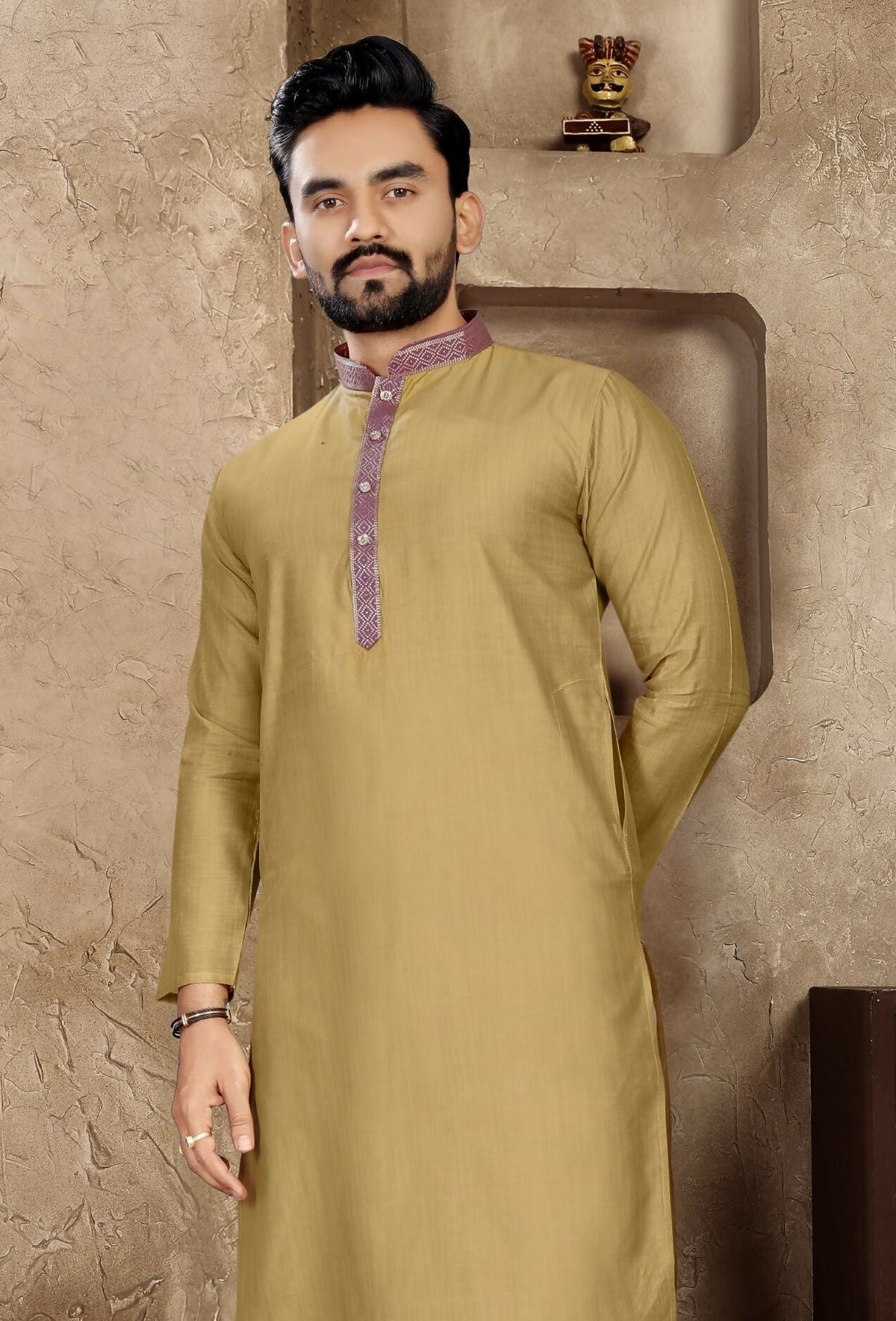 Anaita Chiku Linen Silk Straight Kurta | Grocsy