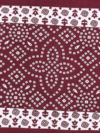 Vamika Printed Cotton White & Red Bedsheet With Pillow Covers (LEOC_CHUN_MR) | Grocsy