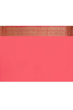 Joban Fashion Orange Crepe Chiffon Pure Handloom Banarasi Silk Saree | Grocsy