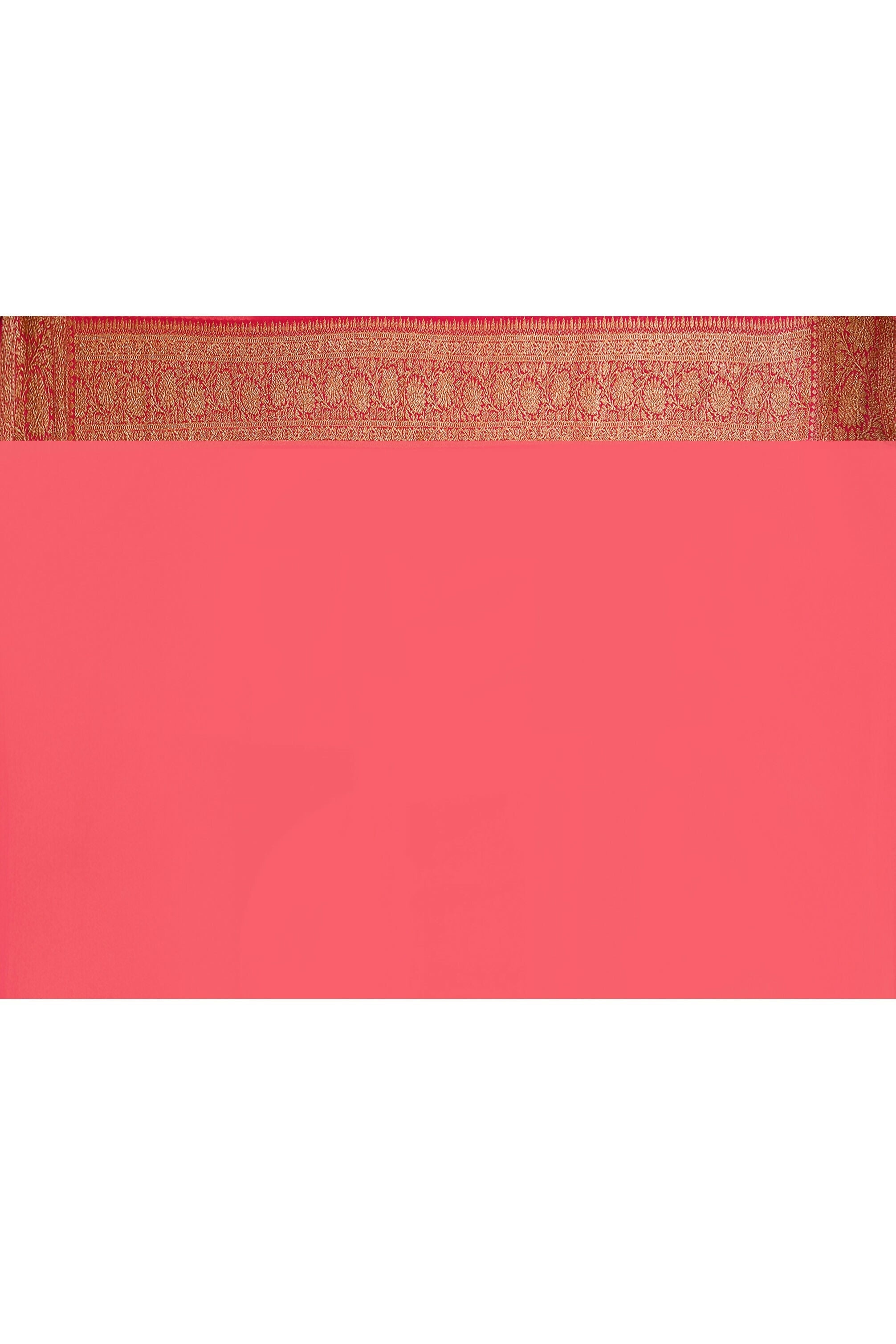 Joban Fashion Orange Crepe Chiffon Pure Handloom Banarasi Silk Saree | Grocsy