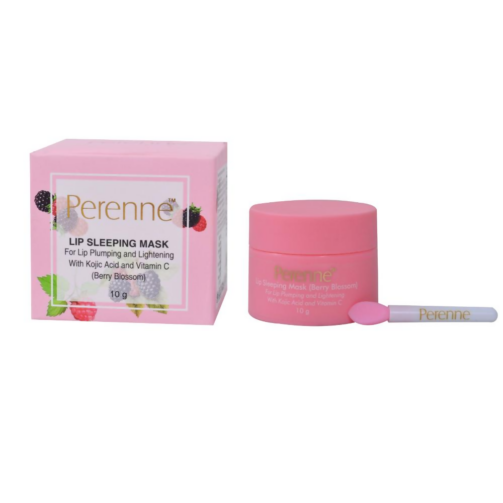 Perenne Lip Sleeping Mask With Kojic Acid & Vitamin C - Berry Blossom | Grocsy
