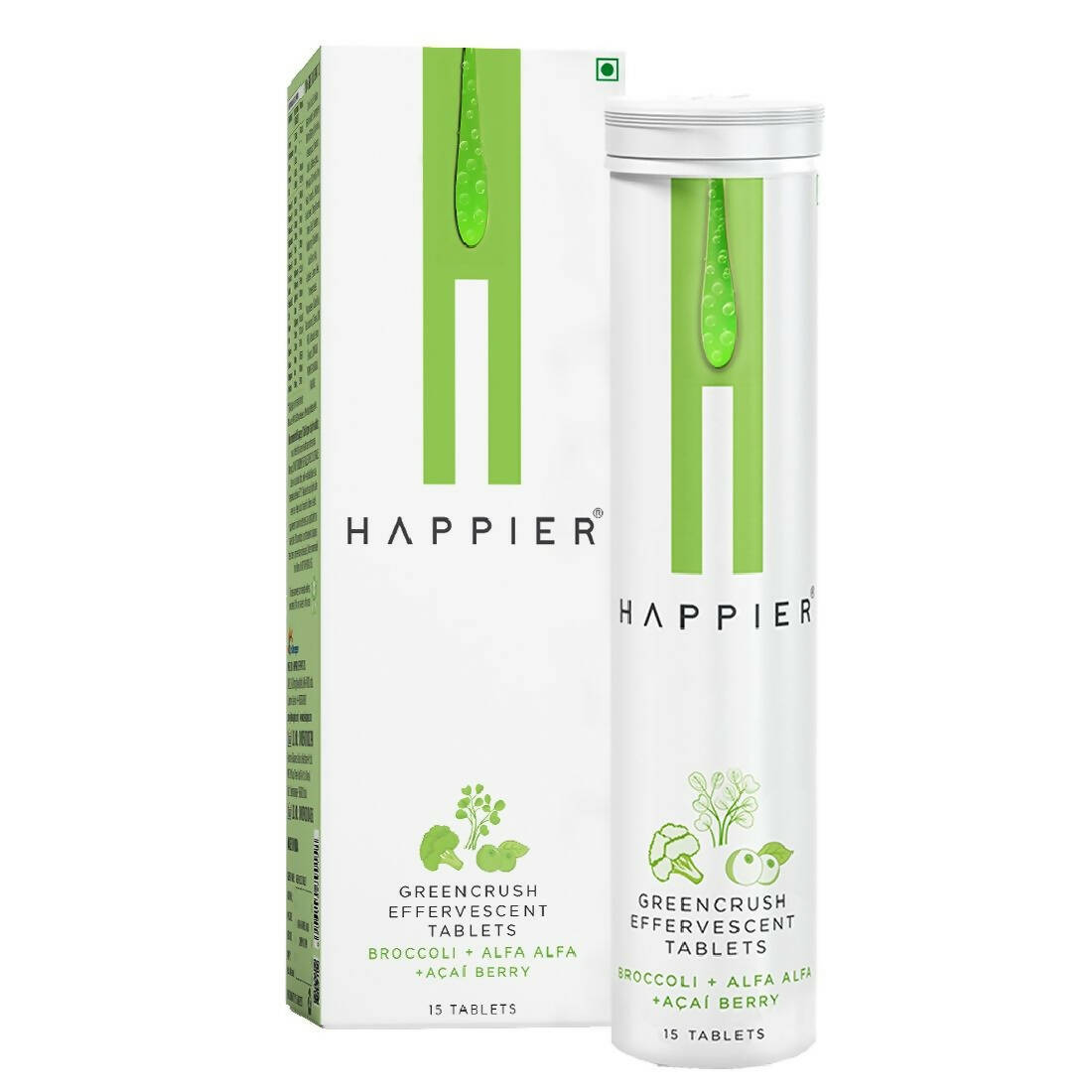 Happier Greencrush Effervescent Tablets | Grocsy