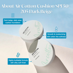 The Face Shop Air Cotton Cushion SPF 50+ PA++++ - 205 Dark Beige | Grocsy