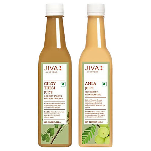 Jiva Ayurveda Giloy Tulsi & Amla Juice Combo | Grocsy