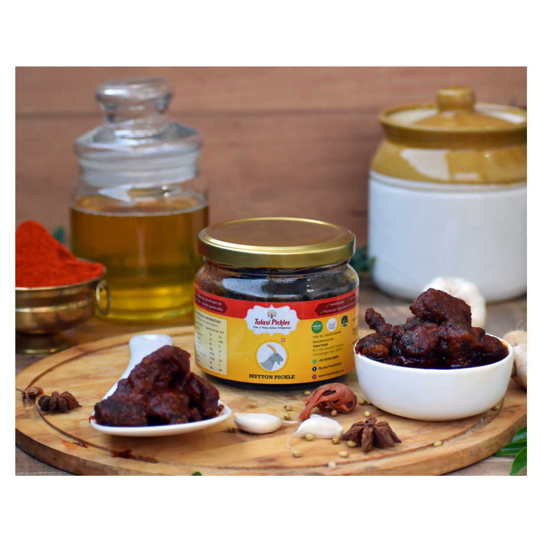 Tulasi Pickles Mutton Boneless Pickle | Grocsy