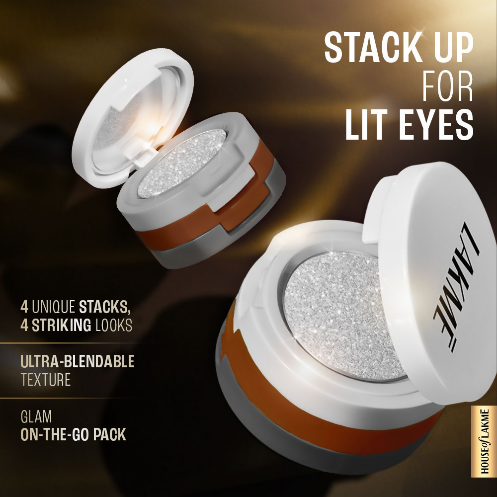 Lakme 9 To 5 Eyeconic Cream Powder Eyeshadow Stack - Smokey Diva | Grocsy