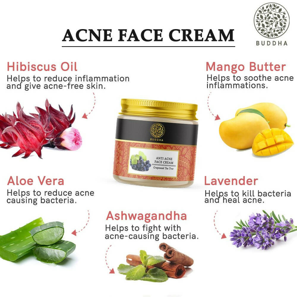 Buddha Natural Anti Acne Face Cream | Grocsy