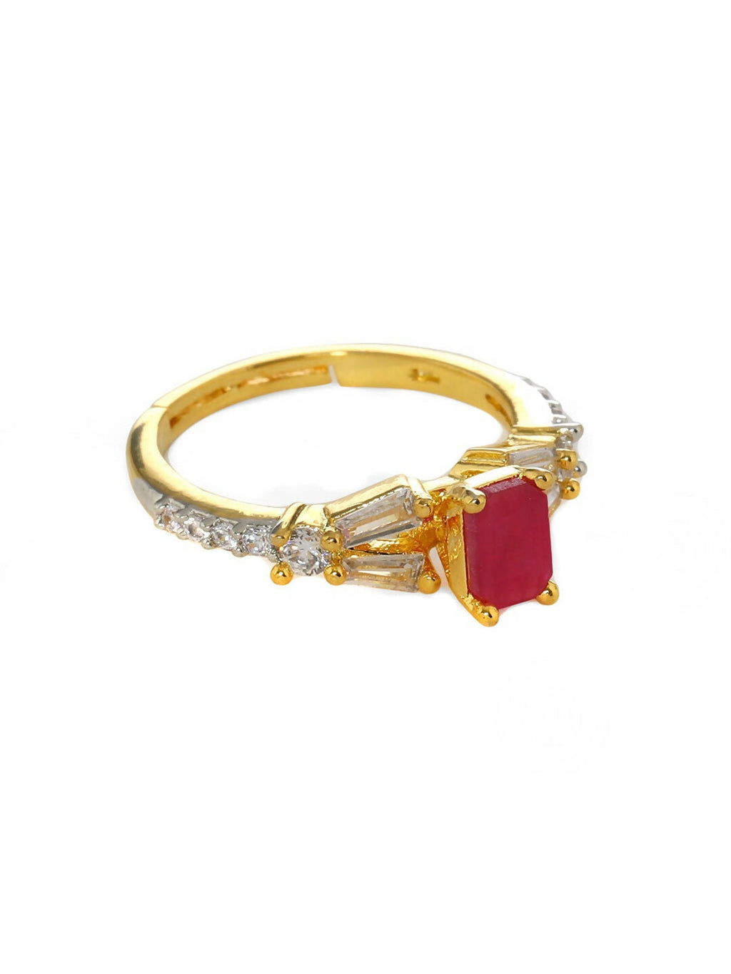 Diamond and Ruby Ring- Ruby Raang | Grocsy