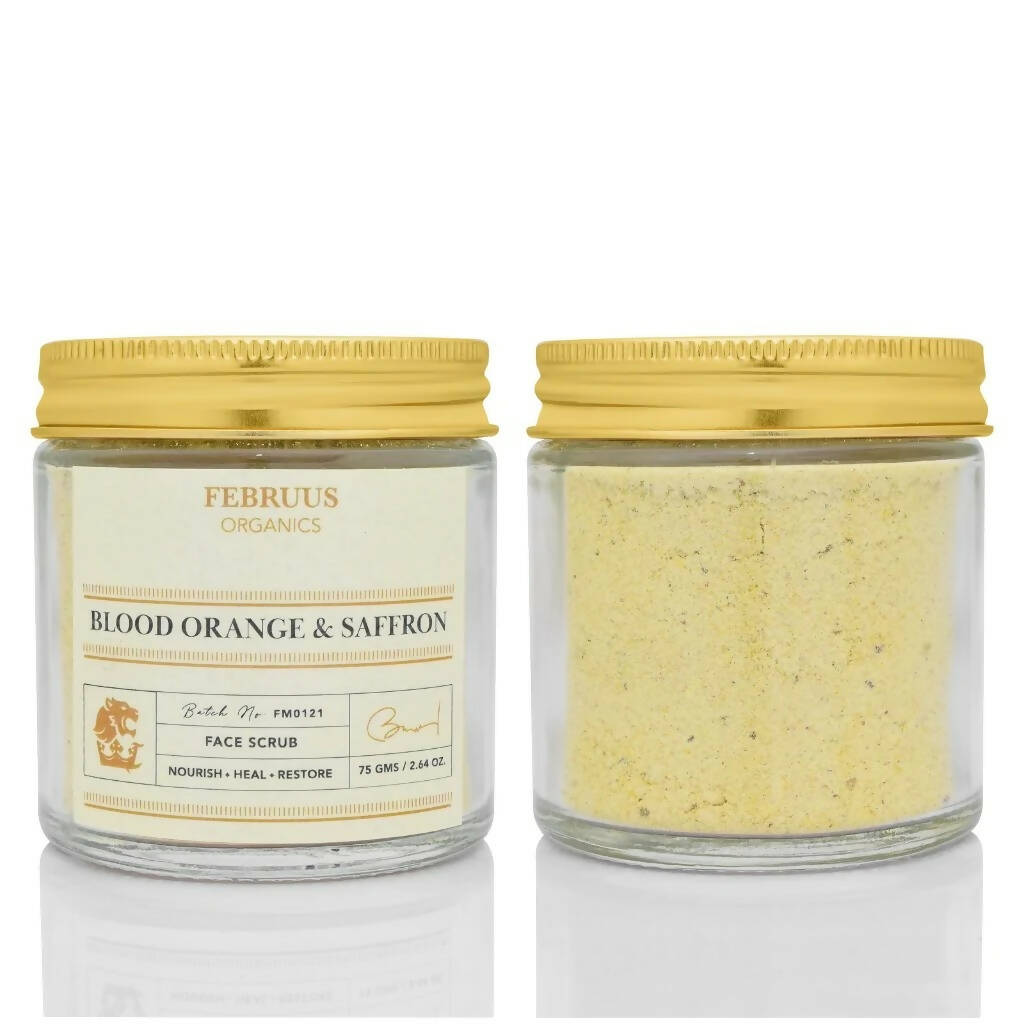 Februus Organics Blood Orange & Saffron Facial Scrub | Grocsy