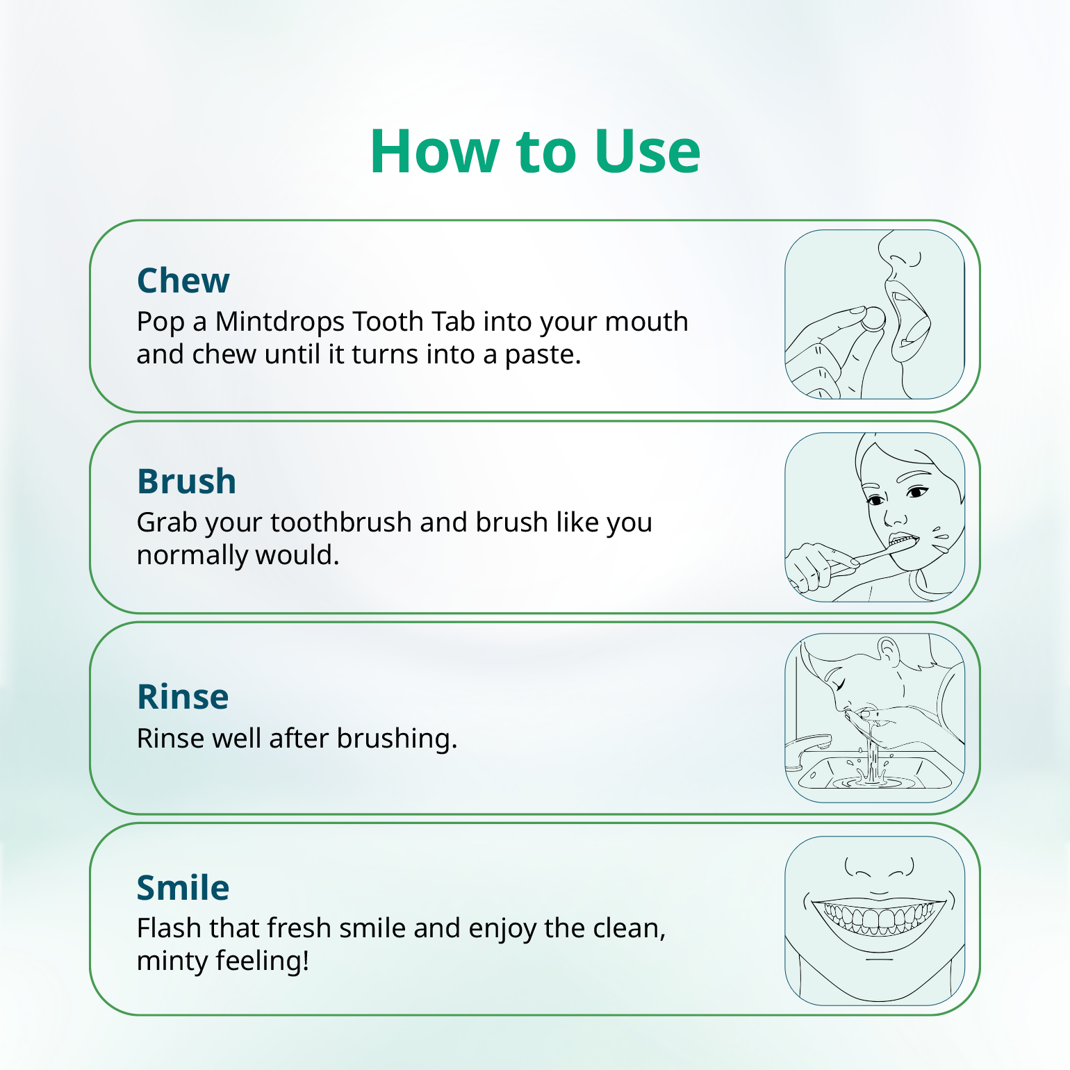 Mintdrops Premium Tooth Tabs - Spearmint Flavour | Grocsy