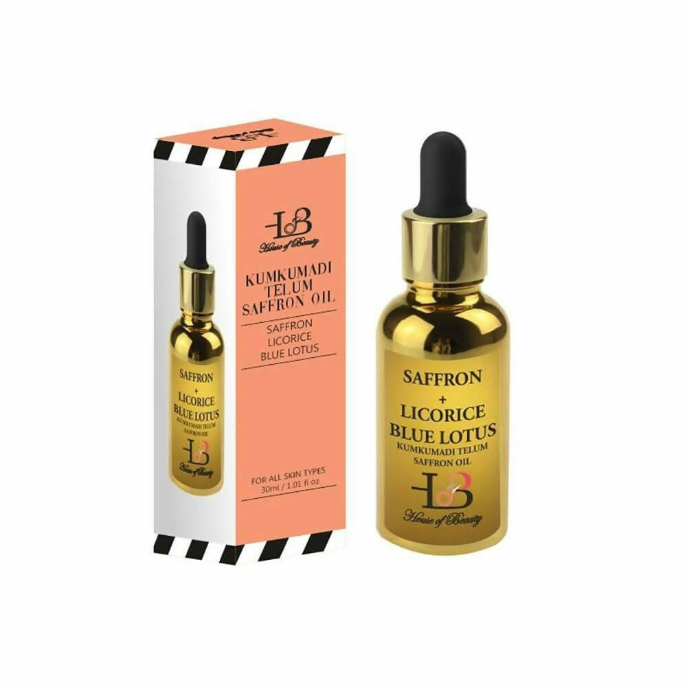 House of Beauty Kumkumadi Telum (Saffron Oil), Saffron Night Serum Facial Oil | Grocsy