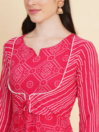 Designer Stylish Pink cotton Stitched Suit With Dupatta - Tanisha | Grocsy