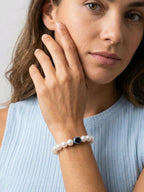 NVR Black Evil Eye White Bracelet for Men & Women | Grocsy