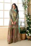 Anaita Sea Green Heavy Crepe Silk Ready Made Suit with Multi Digital Printed & Aari Work | Grocsy