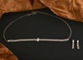 Joban Fashion Women Golden White Ad Necklace Set With Earrings | Grocsy