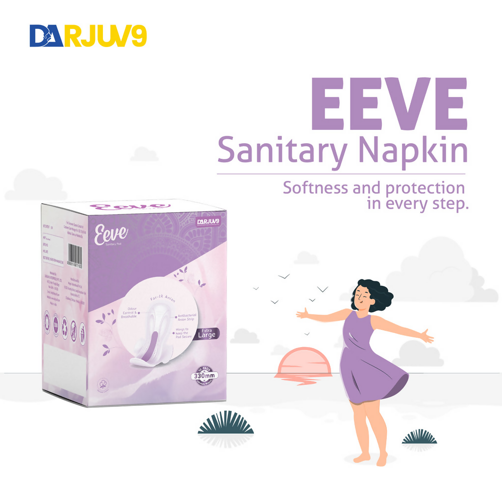 Herbs & Hills Eeve Anion Sanitary Napkin Extra Large | Grocsy
