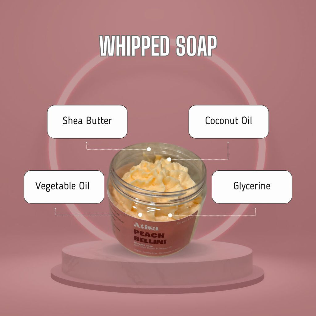 Atisa Peach Bellini Whipped Soap | Grocsy