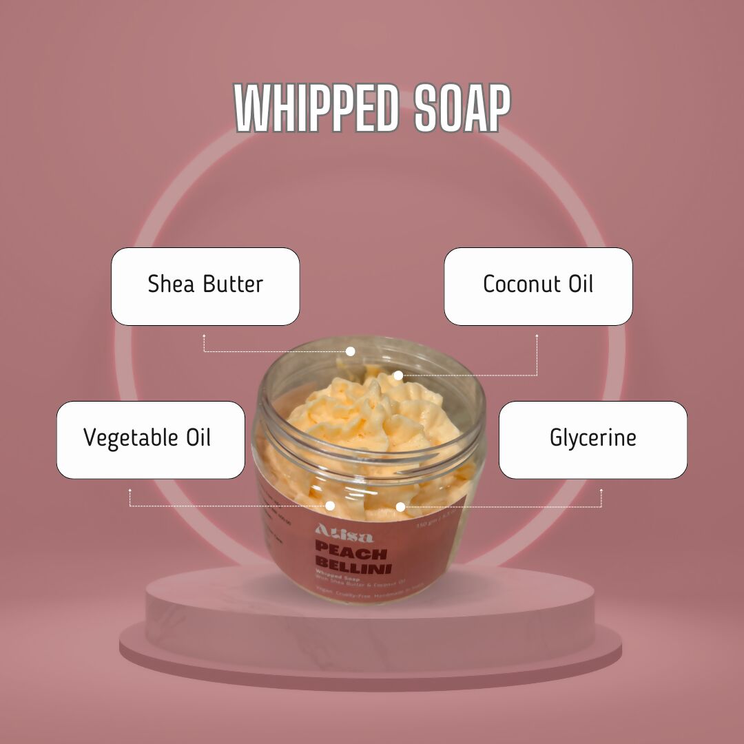 Atisa Peach Bellini Whipped Soap | Grocsy