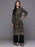 Ahalyaa Women's Traditional wear Kurta - Black | Grocsy