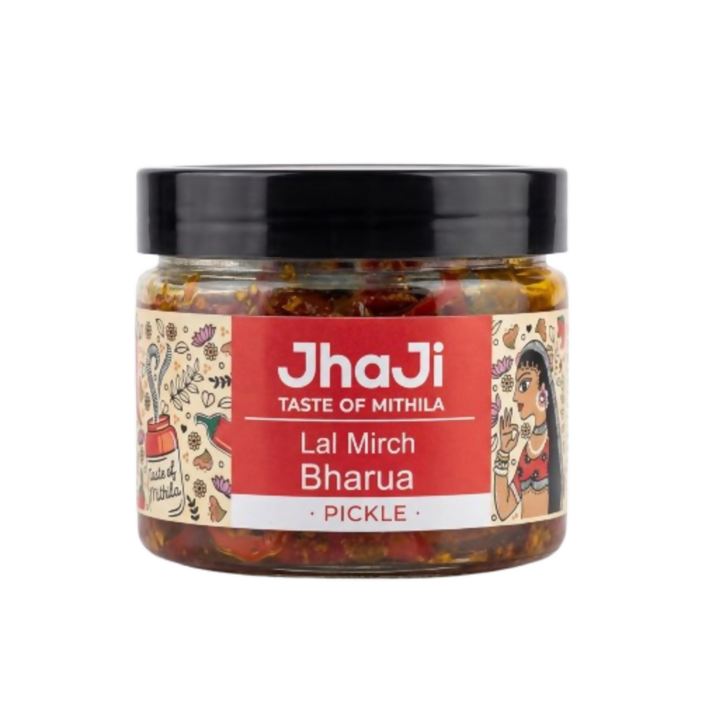 Jhaji Store Lal Mirch Bharua Achar (Stuffed Red Chilli Pickle) | Grocsy