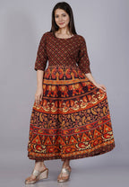Vamika Multicolor Cotton Printed Party/Casual Wear Kurti (GAM17K) | Grocsy
