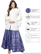 Ahalyaa Women's Traditional Wea Co-ods - White | Grocsy