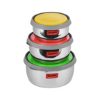Sumeet Stainless Steel Modena Food Storage Airtight & Leak Proof Containers | Grocsy