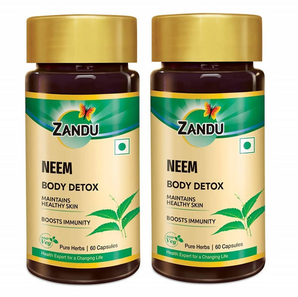 Zandu Neem Body Detox Capsules | Grocsy