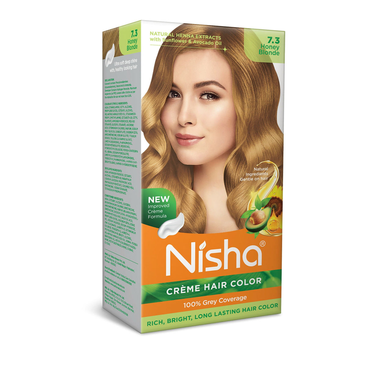 Nisha Creme Hair Color for Women - Honey Blonde | Grocsy