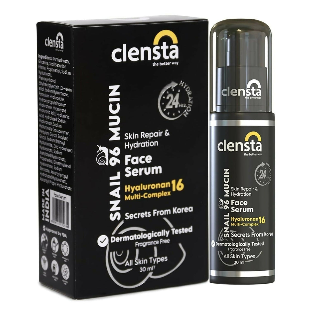 Clensta Snail 96 Mucin Skin Repair Face Serum | Grocsy