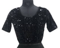 Vamika Black Velvet Sequence Blouse | Grocsy