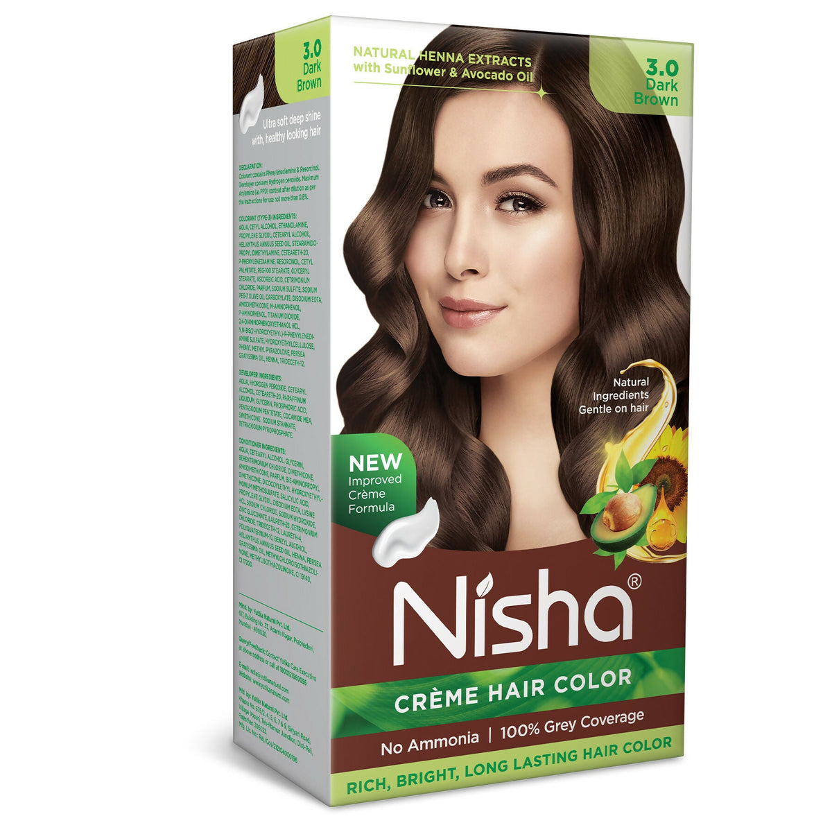 Nisha Creme Hair Color for Women - Dark Brown | Grocsy