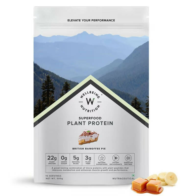 Wellbeing Nutrition Superfood Plant Protein Isolate - British Banoffee Pie | Grocsy