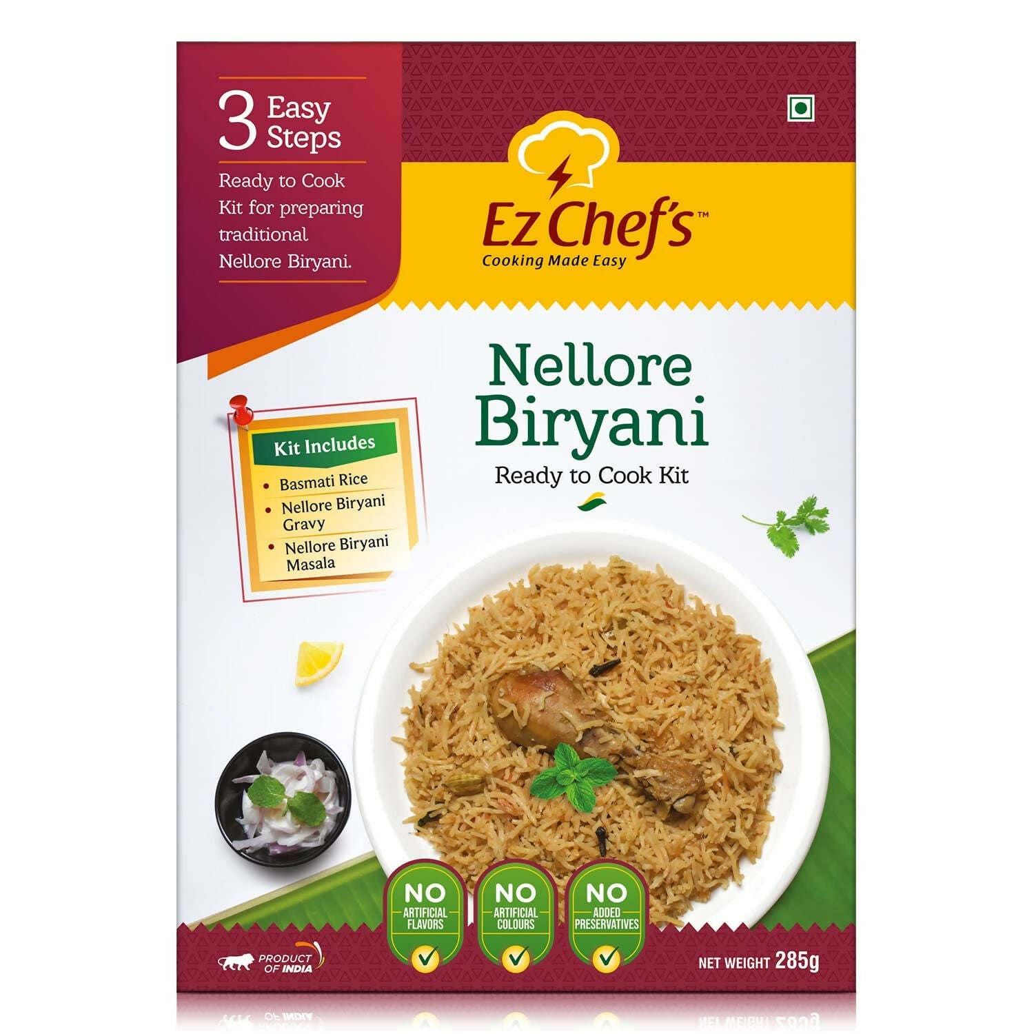 Ez Chef's Nellore Biryani Kit (Andhra Biryani) - Andhra's Famous Biryani | Grocsy