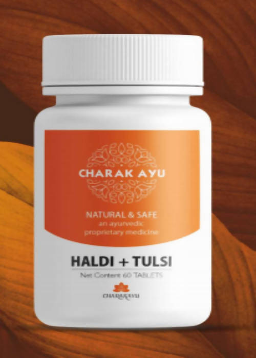 Charakayu Haldi + Tulsi Tablets | Grocsy