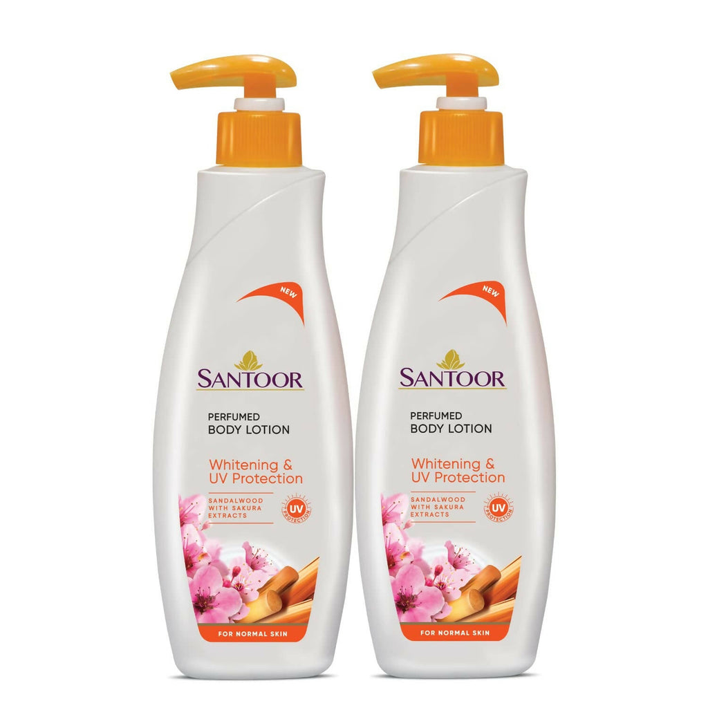 Santoor Body Lotion Whitening And UV Protection | Grocsy