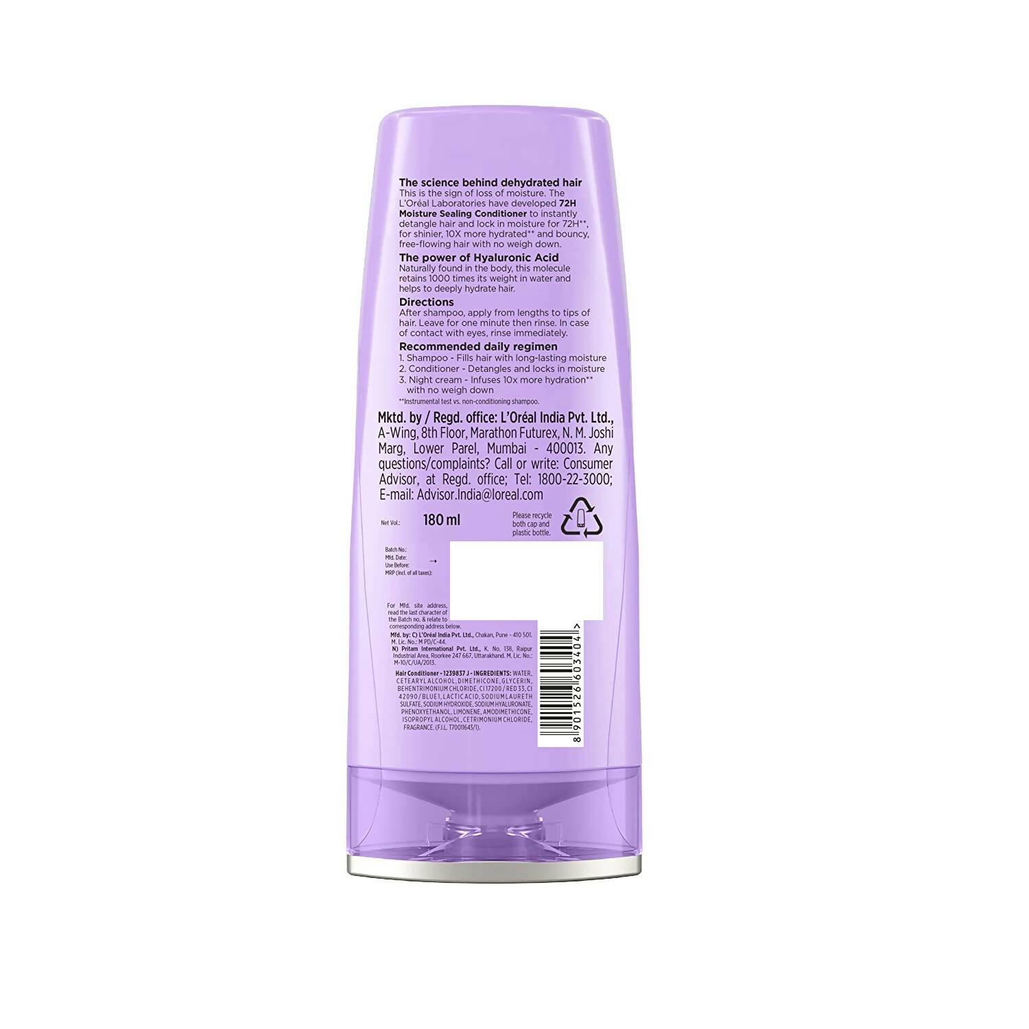 L'Oreal Paris 72H Moisture Sealing Conditioner | Grocsy