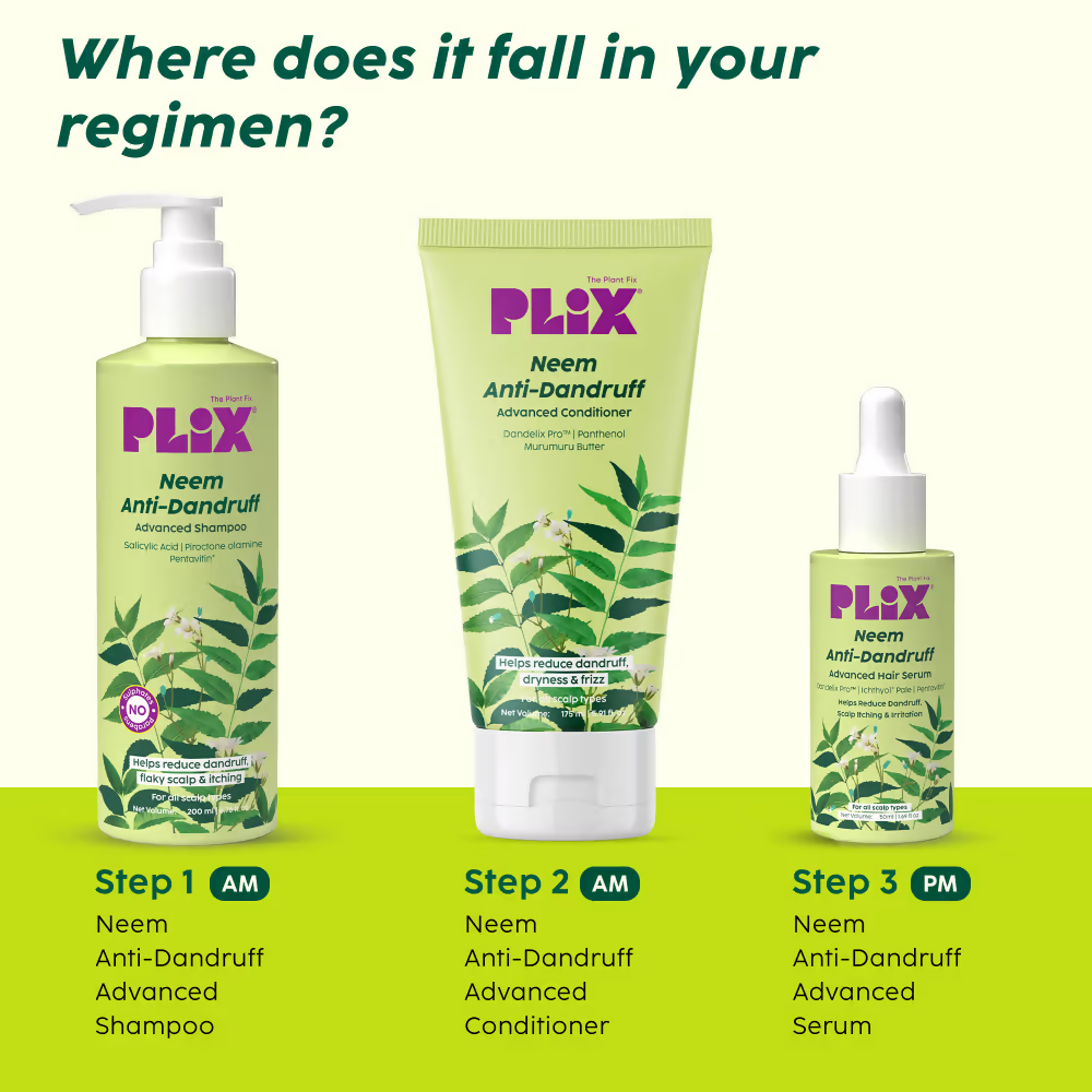 PLIX The Plant Fix Neem Anti-Dandruff Kit | Grocsy