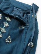 House of Panchhi Navy Blue Net Sequinse Work Lehenga & Blouse, Dupatta | Grocsy