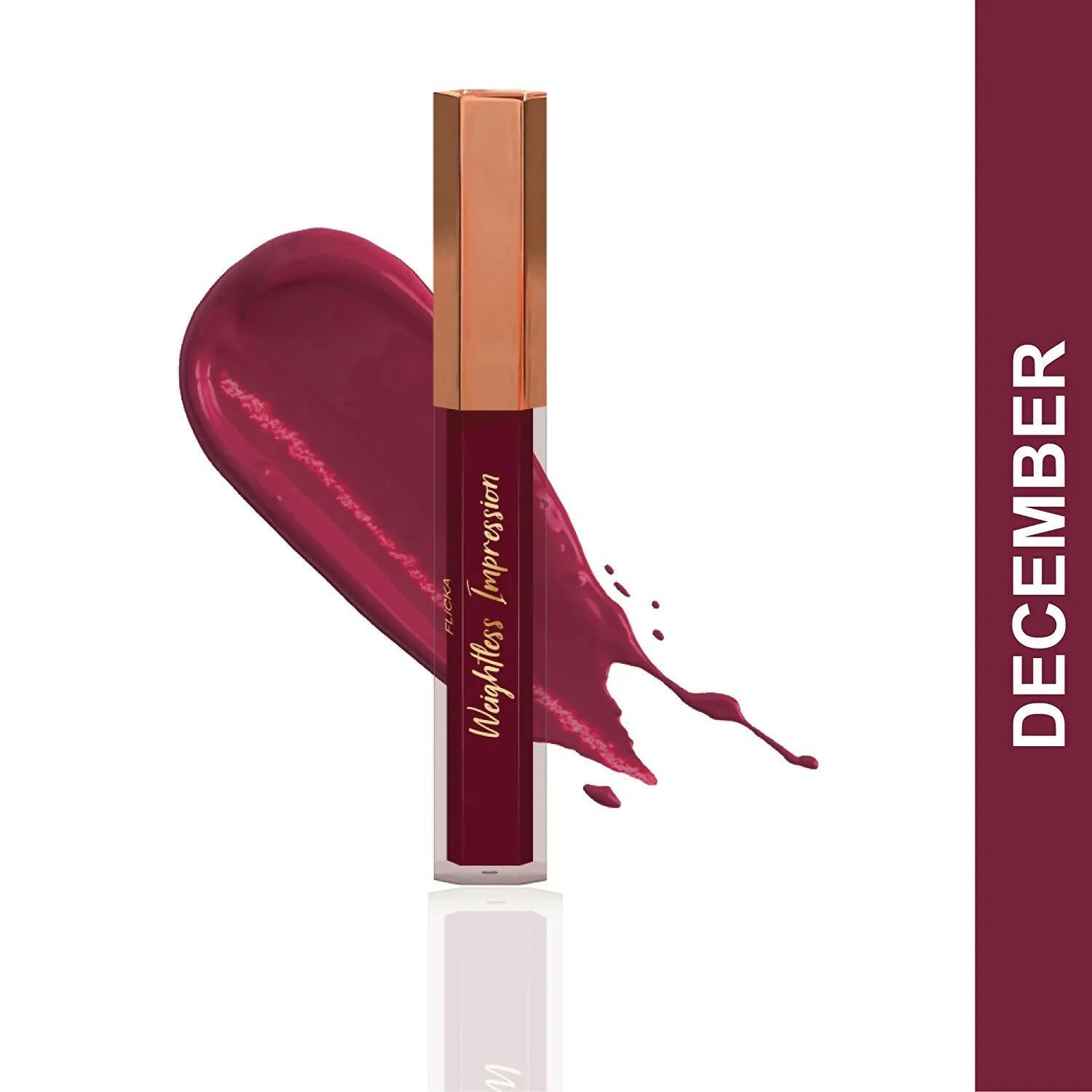 FLiCKA Weightless Impression 12 December - Pink Matte Finish Liquid Lipstick | Grocsy