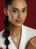 Women's Silver-Toned Blue Silver-Plated Handcrafted Chain - Ruby Raang | Grocsy