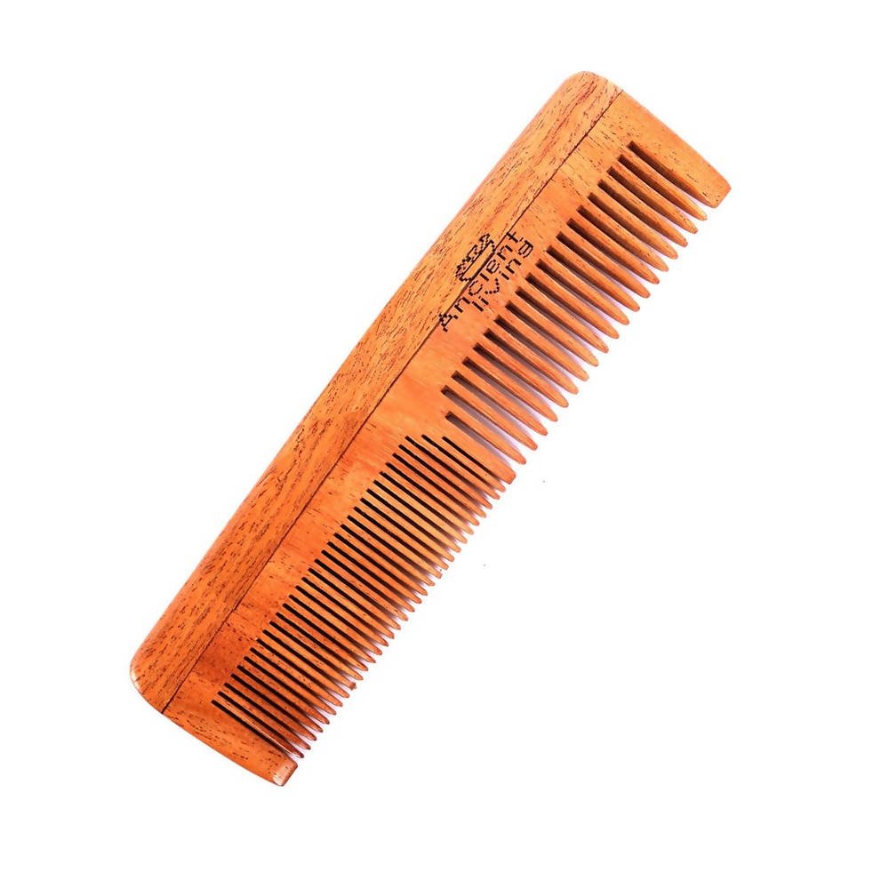 Ancient Living Neem Wood Comb 2 in 1 Model | Grocsy